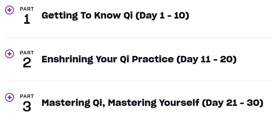 Course topics · mindvalley — Modern Qi Gong 2022-7