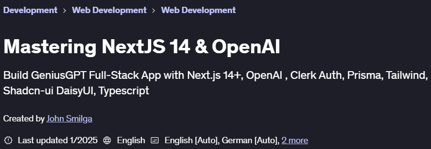 Pictures · Udemy — Mastering NextJS 14 & OpenAI 2024-1