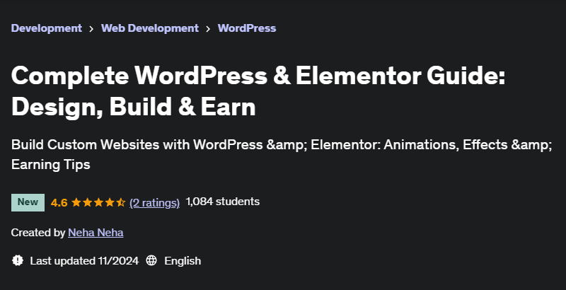 Pictures · Udemy — Complete WordPress & Elementor Guide: Design, Build & Earn 2024-8