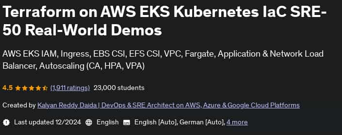 Pictures · Terraform on AWS EKS Kubernetes IaC SRE- 50 Real-World Demos 2024-12