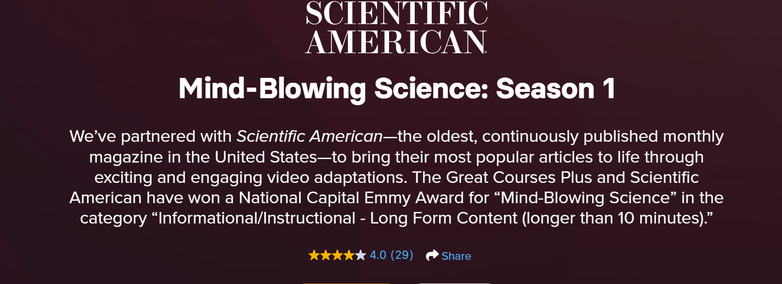Imágenes · The Great Courses Plus – Mind-Blowing Science: Temporada 1 2021-4