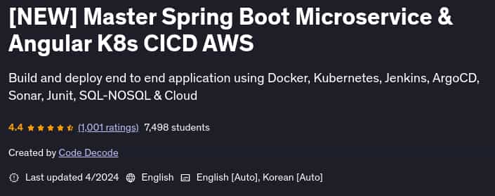 Images · [NEW] Master Spring Boot Microservice & Angular K8s CICD AWS 2024-4
