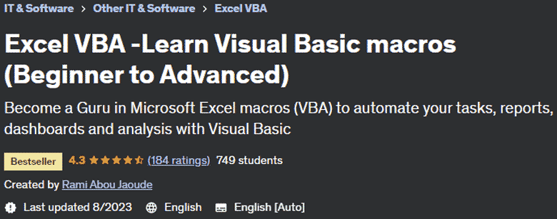 Pictures · Udemy — Excel VBA -Learn Visual Basic macros (Beginner to Advanced) 2023-8