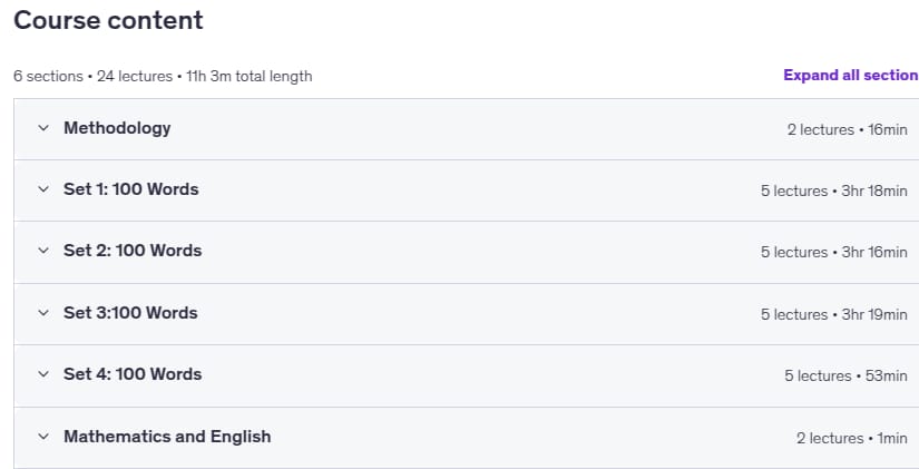 موضوعات الدورة · اللغة الإنجليزية الكلمات الدلالية GRE TOEFL GMAT CAT IELTS 2025-12
