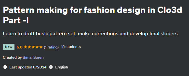Pictures · Udemy — Pattern making for fashion design in Clo3d Part -I 2024-8