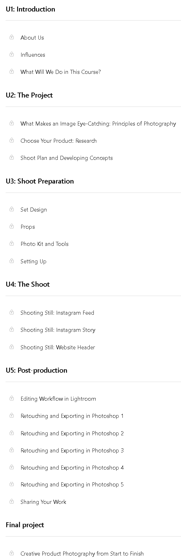 Course topics · Domestika — Creative Product Photography from Start to Finish 2021-10