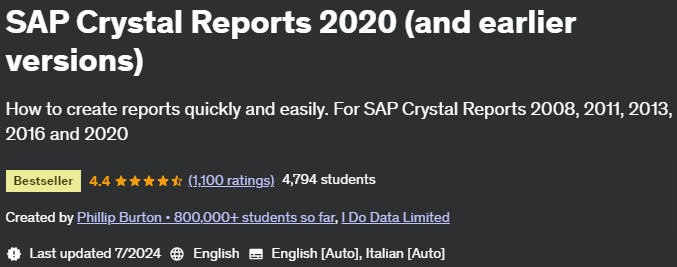 Pictures · Udemy — SAP Crystal Reports 2020 (and earlier versions) 2023-1