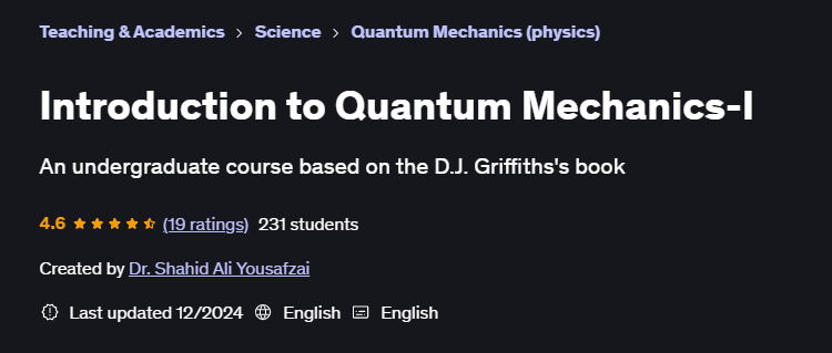 Pictures · Udemy — Introduction to Quantum Mechanics-I 2023-10