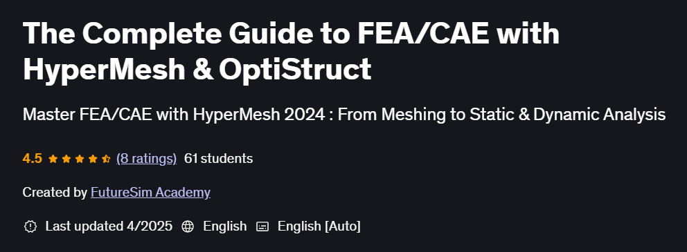 画像 · ハイパーメッシュ&オプティストラクトでFEA/CAEへの完全なガイド 2025-4