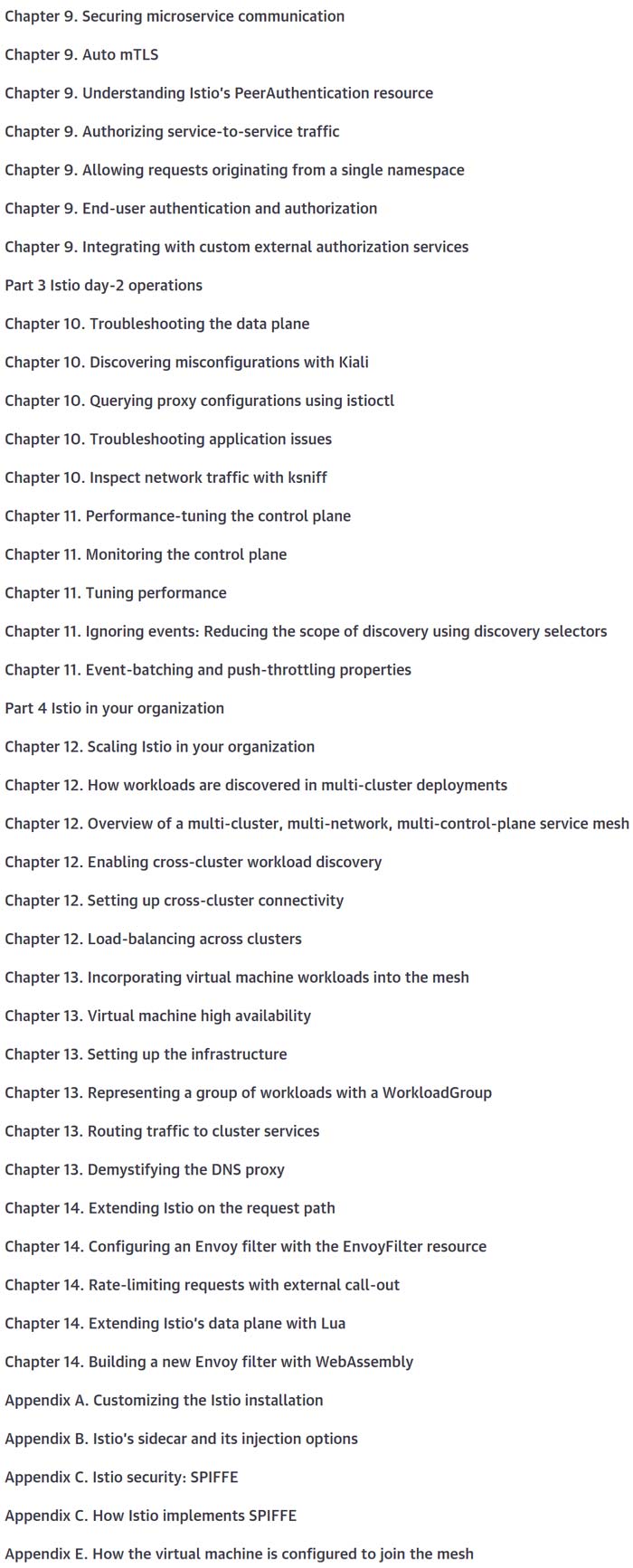 Course topics · Oreilly — Istio in Action, Video Edition 2022-4