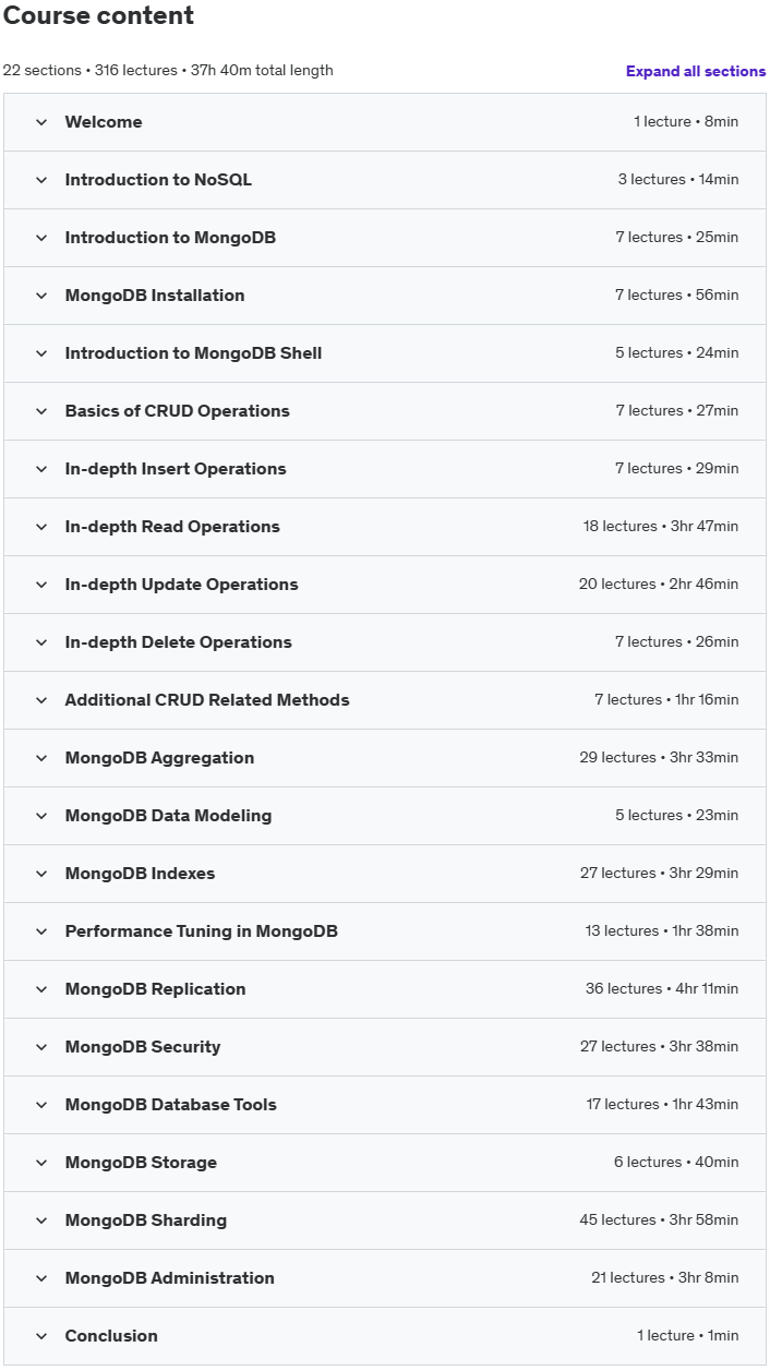 课程主题 · MongoDB 最终管理与开发者的指南 2023-12