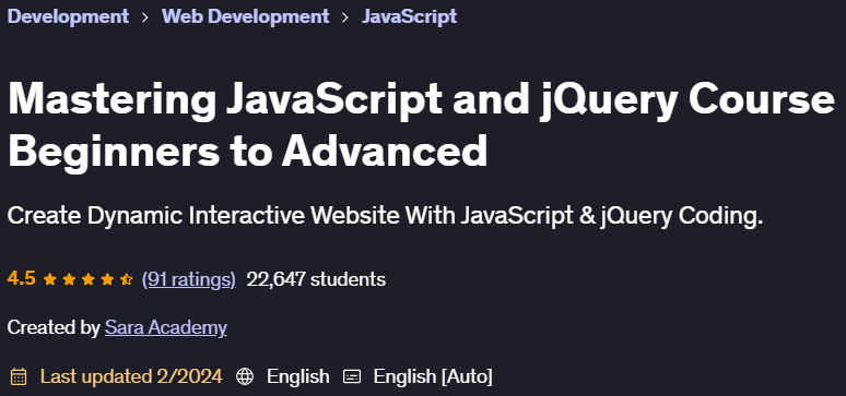 Pictures · Udemy — Mastering JavaScript and jQuery Course Beginners to Advanced 2024-2