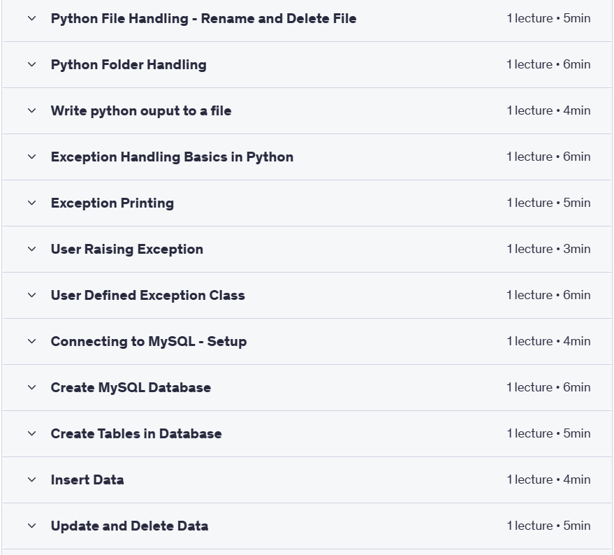 Course topics · Python Essentials: The Complete Core Language Guide 2025-2