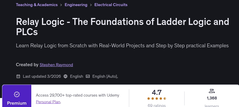 이미지 · Relay Logic - Ladder Logic 및 PLC의 기초 2026-3