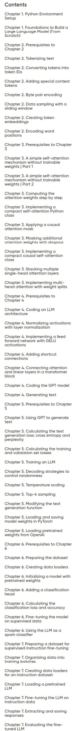 Course topics · Oreilly — Code with the Author of Build an LLM (From Scratch) 2025-5
