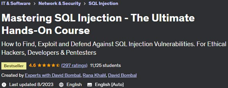 Pictures · Udemy — Mastering SQL Injection – The Ultimate Hands-On Course 2023-7