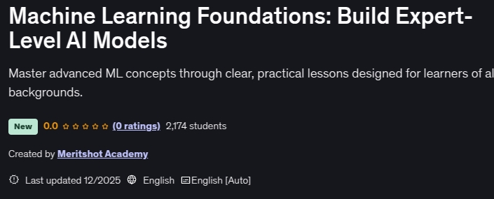 Pictures · Machine Learning Foundations: Build Expert-Level AI Models 2025-12