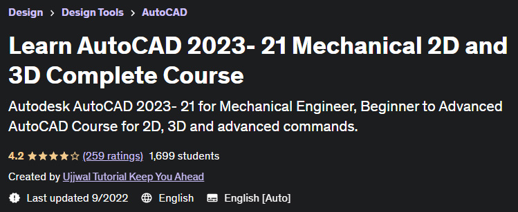 Pictures · Udemy — Learn Autocad 2023- 21 Mechanical 2D And 3D Complete Course 2022-6