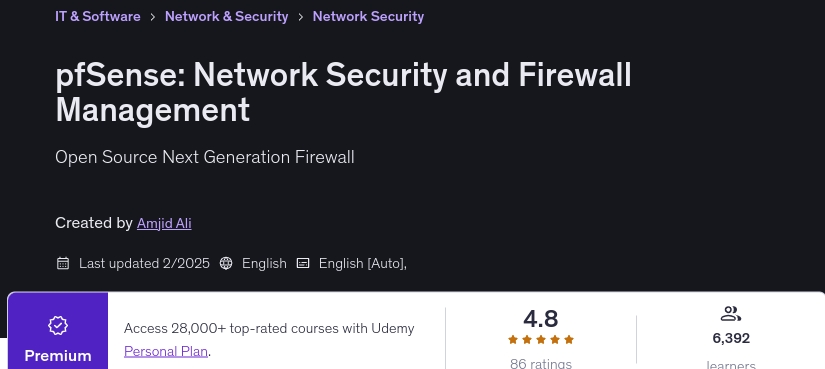تصاویر · pfSense: نیٹ ورک سیکورٹی اور فائر وائر مینجمنٹ 2025-2