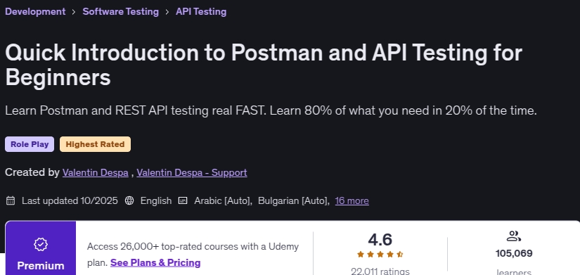 Bilder · Schnelle Einführung in Postman und API Test für Anfänger 2025-10