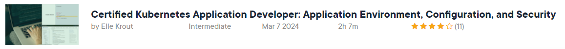 Pictures · Pluralsight — Certified Kubernetes Application Developer: Application Environment, Configuration, and Security 2024-3