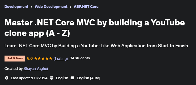 画像 · マスター .NET Core MVC は、YouTube クローンアプリ(A - Z)を構築することによって 2024-8