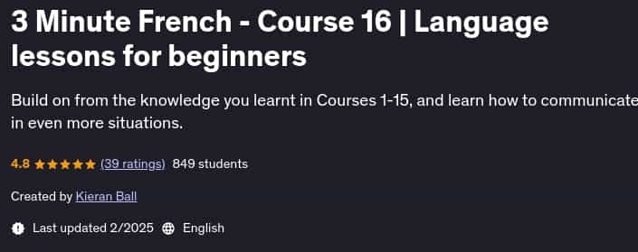 Pictures · Udemy — 3 Minute French – Course 1-16 | Language lessons for beginners 2025-2