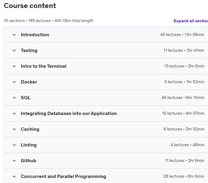 Course topics · Python for Software Engineering Bootcamp 2022-04