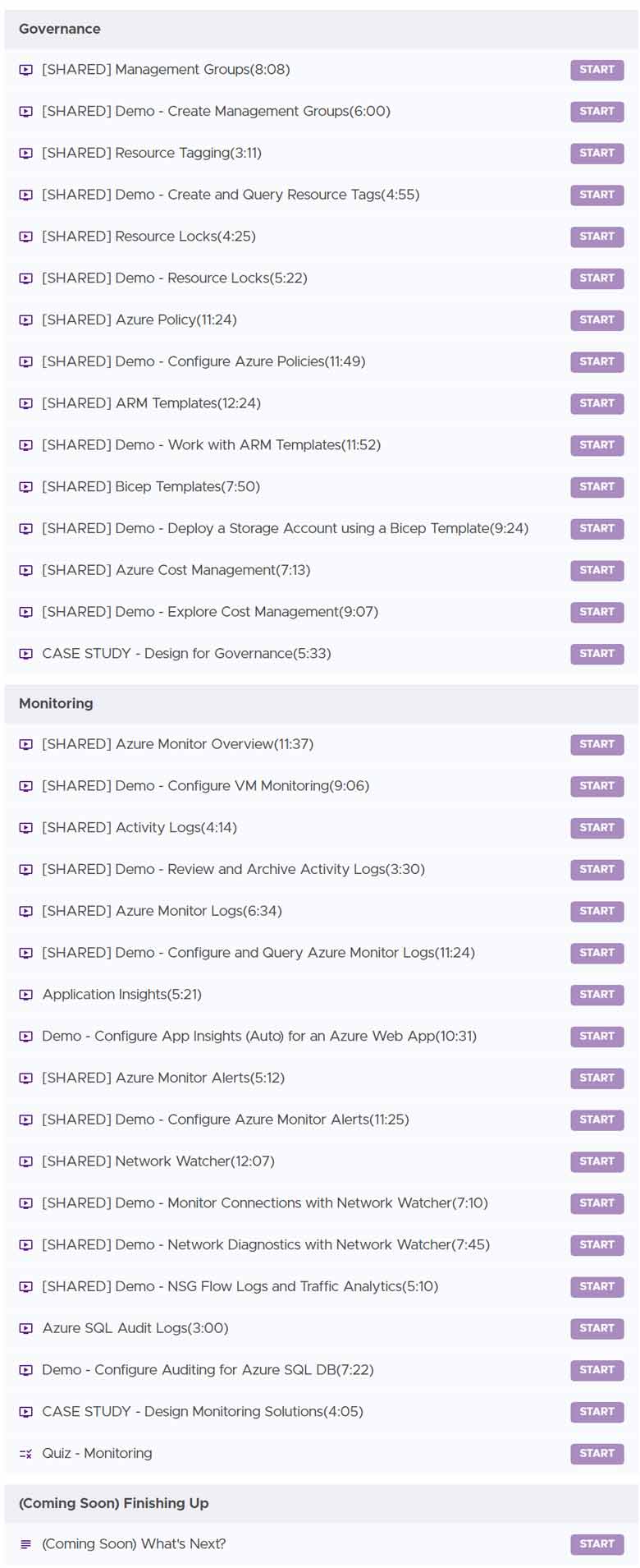 Course topics · Learn Cantrill — AZ-305 Microsoft Azure Solutions Architect 2024-8