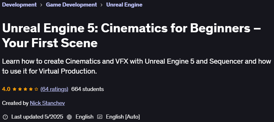Pictures · Udemy — Unreal Engine 5: Cinematics for Beginners – Your First Scene 2023-10