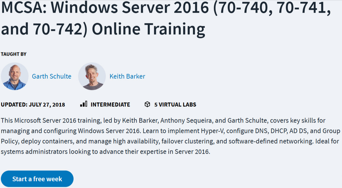 Pictures · CBTNuggets — MCSA: Windows Server 2016 (70-740, 70-741, and 70-742) Online Training 2018-7