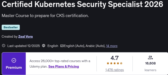Imágenes · Certificado Kubernetes Especialista en Seguridad 2026 2025-12
