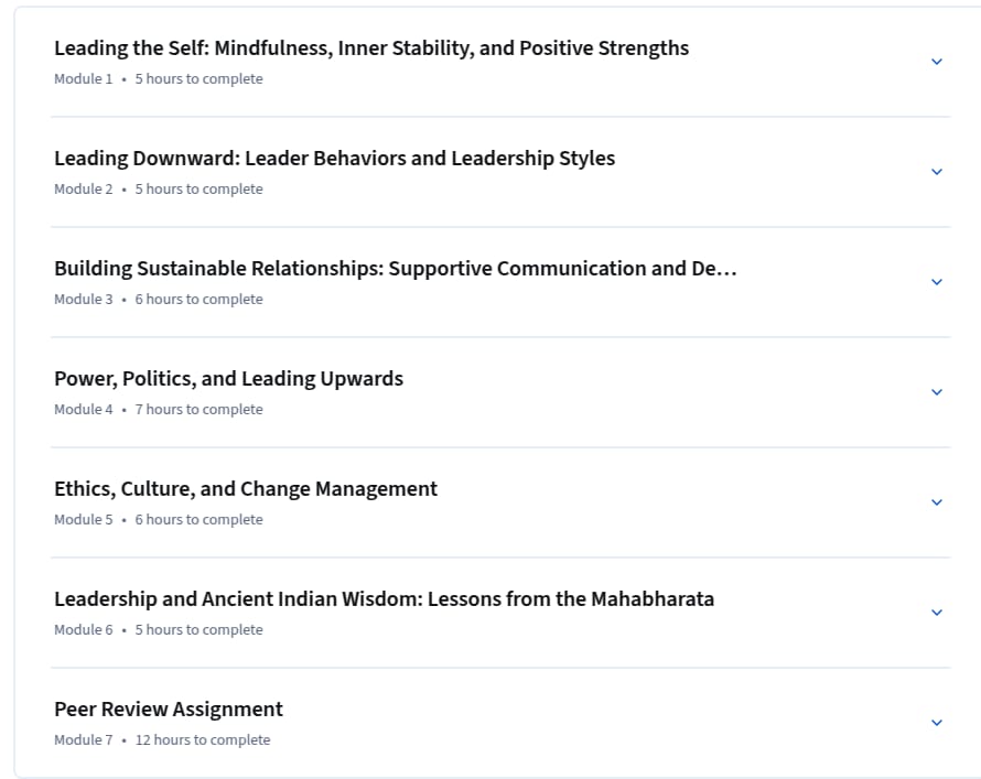 Sujets du cours · Les compétences de leadership 2026-2