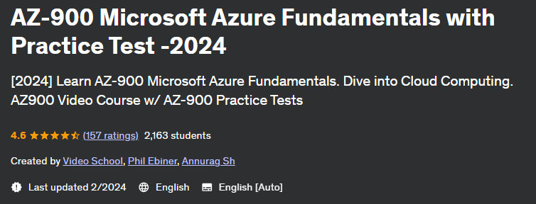 Pictures · Udemy — AZ-900 Microsoft Azure Fundamentals with Practice Test -2024 2023-8
