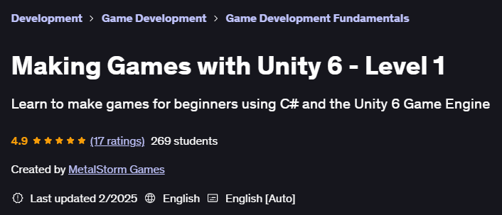 Pictures · Udemy — Making Games with Unity 6 – Level 1 2024-12