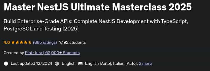 Pictures · Udemy — Master NestJS Ultimate Masterclass 2025 2024-12