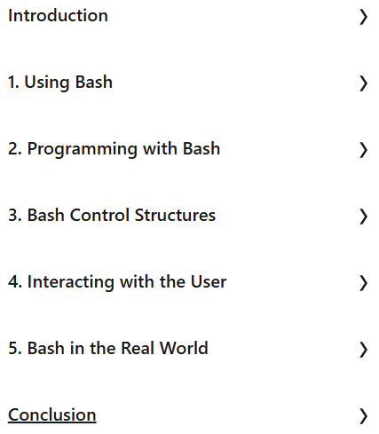 Course topics · Learning Bash Scripting 2025-7