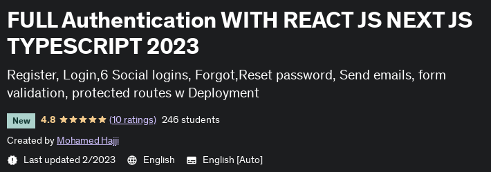 Pictures · Udemy — FULL Authentication WITH REACT JS NEXT JS TYPESCRIPT 2023 2023-2