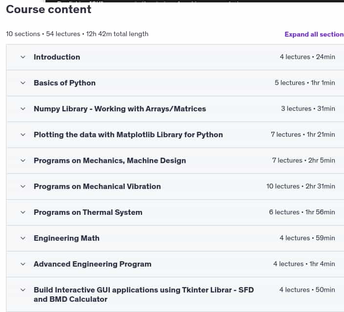 Course topics · Python for Mechanical Engineers 2025-1