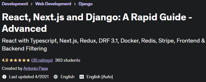 Pictures · Udemy — React, Next.js and Django: A Rapid Guide – Advanced 2021-4