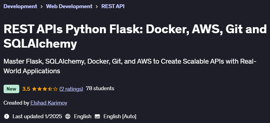 Pictures · REST APIs Python Flask: Docker, AWS, Git and SQLAlchemy 2024-12