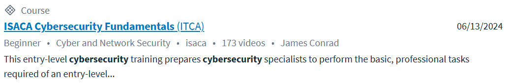 Pictures · CBTNuggets — ISACA ITCA: Cybersecurity Fundamentals Online Training 2024-6