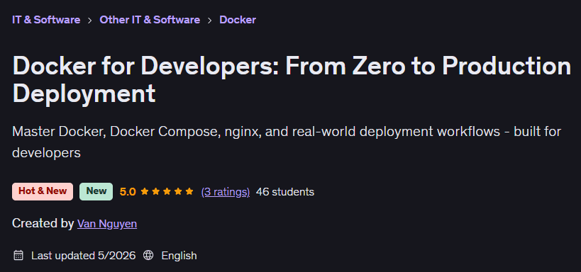 चित्र · Docker निर्माताओं के लिए: शून्य से उत्पादन के लिए तैनात 2026-3