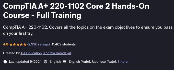 Pictures · Udemy — CompTIA A+ 220-1102 Core 2 Hands-On Course – Full Training 2024-9