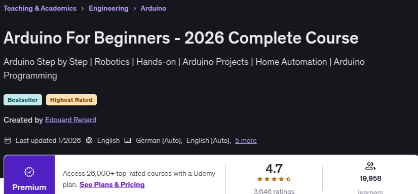 Images · Arduino pour débutants - 2026 Course complète 2026-1