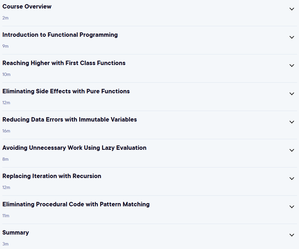 Course topics · Functional Programming in Python 3 2023-1