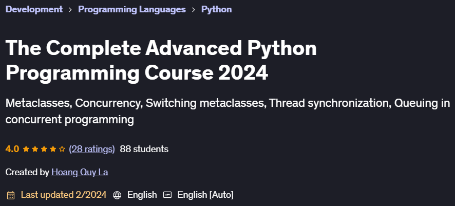 Pictures · The Complete Advanced Python Programming Course 2024 2024-2