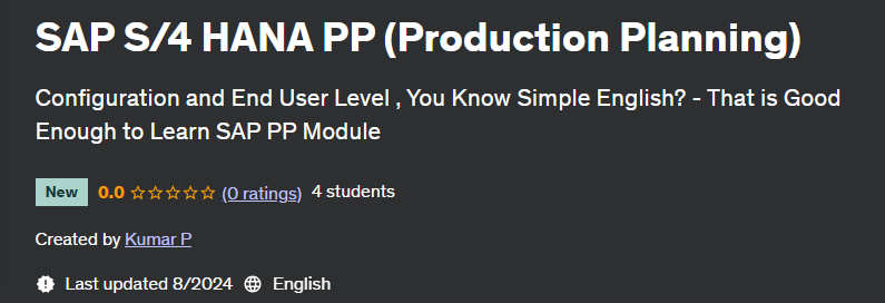 Pictures · SAP S/4 HANA PP (Production Planning) 2024-7