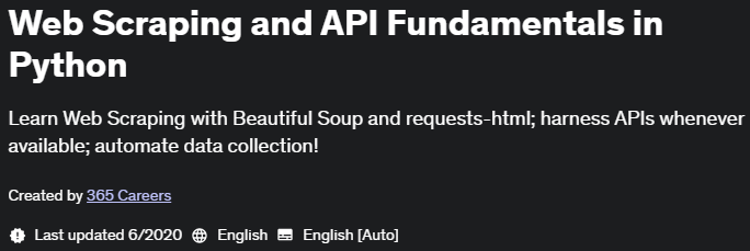 Pictures · Udemy — Web Scraping and API Fundamentals in Python 2020-3