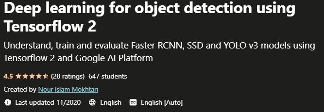 Pictures · Udemy — Deep learning for object detection using Tensorflow 2 2020-11